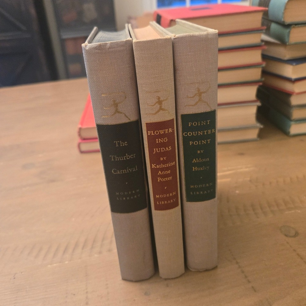Modern Library Books Lot 3 Huxley Porter Thurber Cloth Classic HC Books